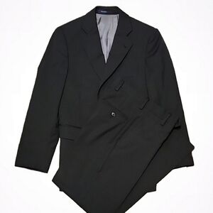 Joseph Abboud Boys Black Wool Blend Dress Suit, Size 10 ~ EUC